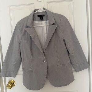Grace Navy and White Pinstripe Blazer